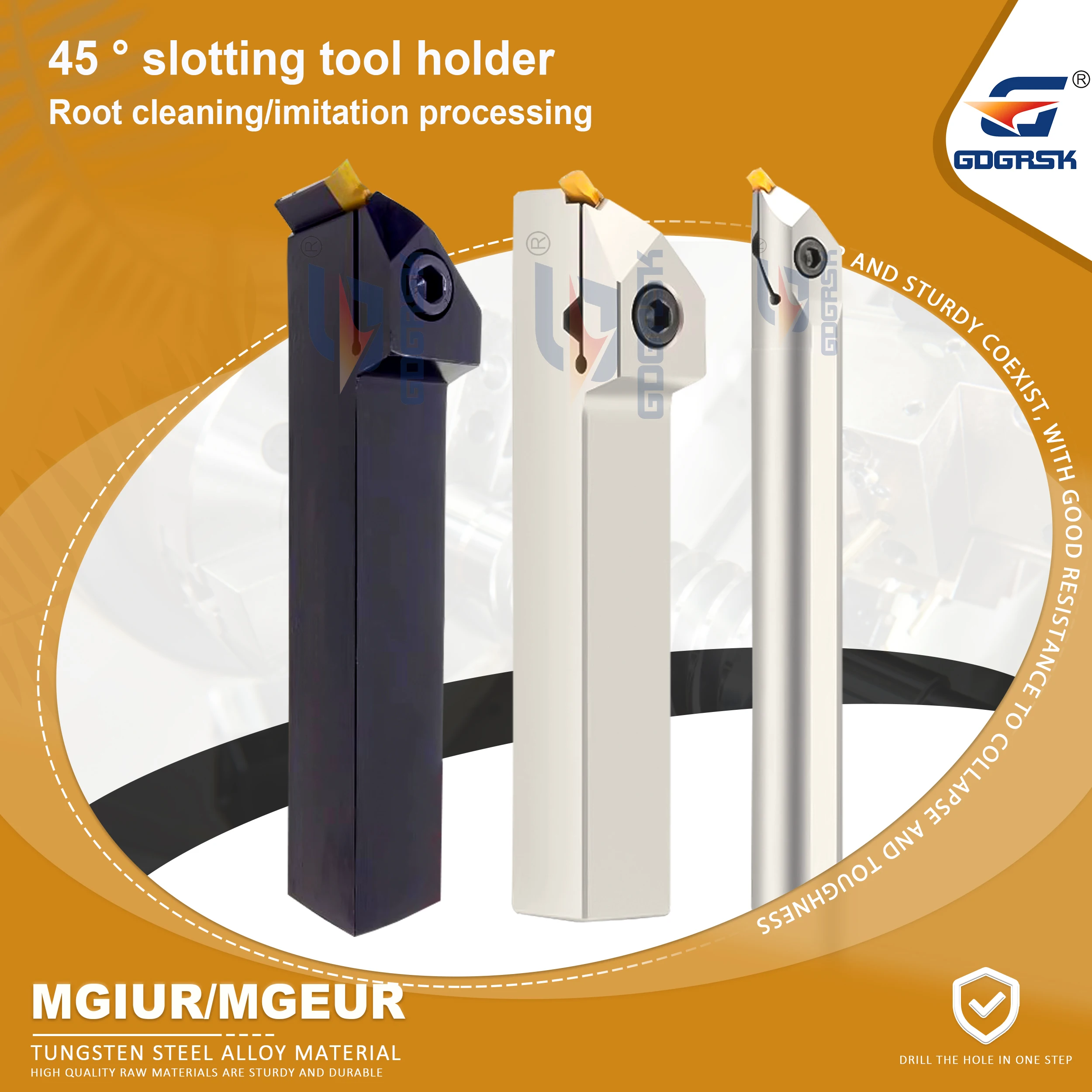 

45 degree Outer Diameter Grooving Tool Holder MGIUR/MGEUR3232-4/KTGFR CNC Lathe Tool Grooving Holder Outer Diameter Cutter Bar