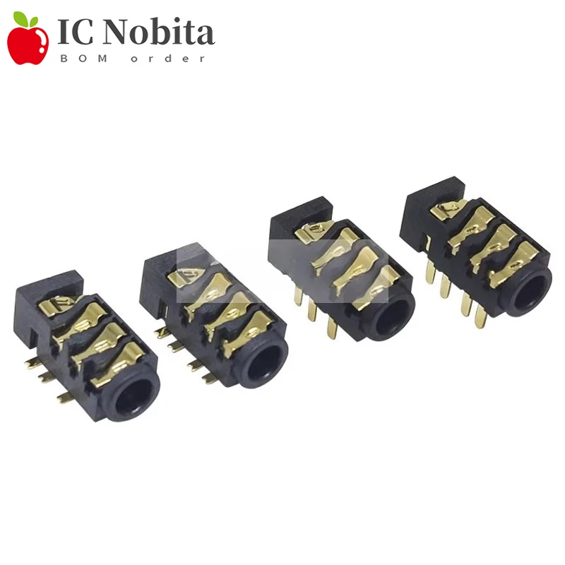 100PCS PJ-393 3.5mm Headphone Jack Socket SMD / DIP 7Pin 8Pin Audio Jack Gold-Plated 8 Foot 7 Foot Section4