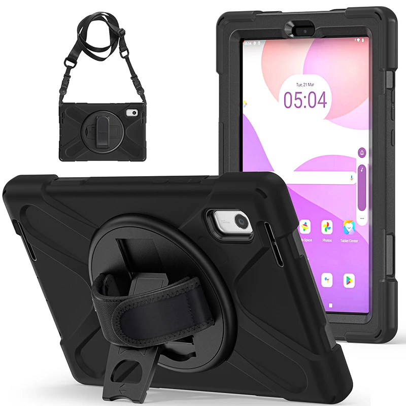 

Case For Lenovo Tab M9 9 inch 2023 TB310FU K9 Tablet Case Kickstand Holder Hand Shoulder Strap 360 Rotation Protective Cover
