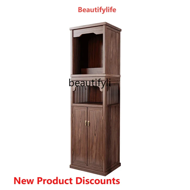 

S Buddha Shrine New Chinese Style Clothes Closet Modern Living Room Home Statue Altar Buddha Cabinet God of Wealth Solid Wood