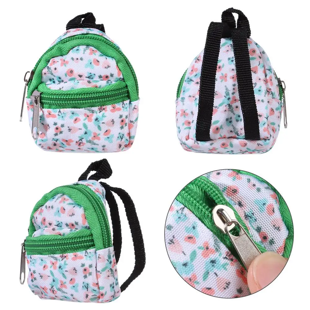 Mini mochila bonito presente da criança chaveiro mini mochila saco de boneca mochila caso de viagem acessórios boneca brinquedo suprimentos para boneca jogar