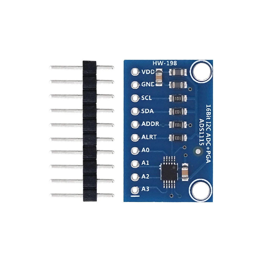ADS1115 16 Bit I2C Module Precision ADC 4 Channel Development Board Pro Gain Amplifier 2.0V to 5.5V for Arduino RP
