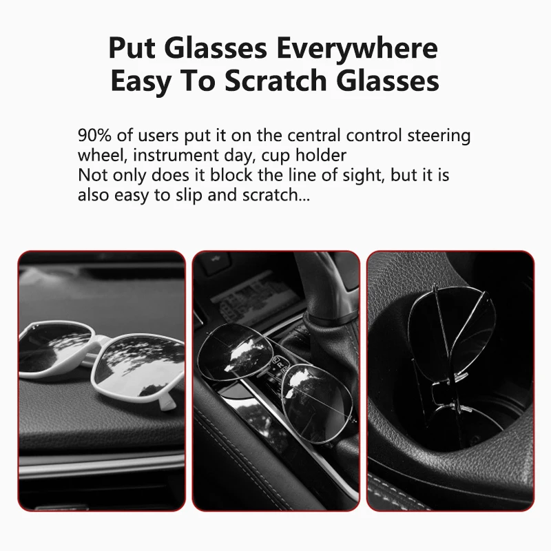 Car Glasses Case Sunglasses Storage Box Clip For Toyota GR SPORT YARiS Supra Corolla Prius Harrier Camry Tacoma RZ Accessories