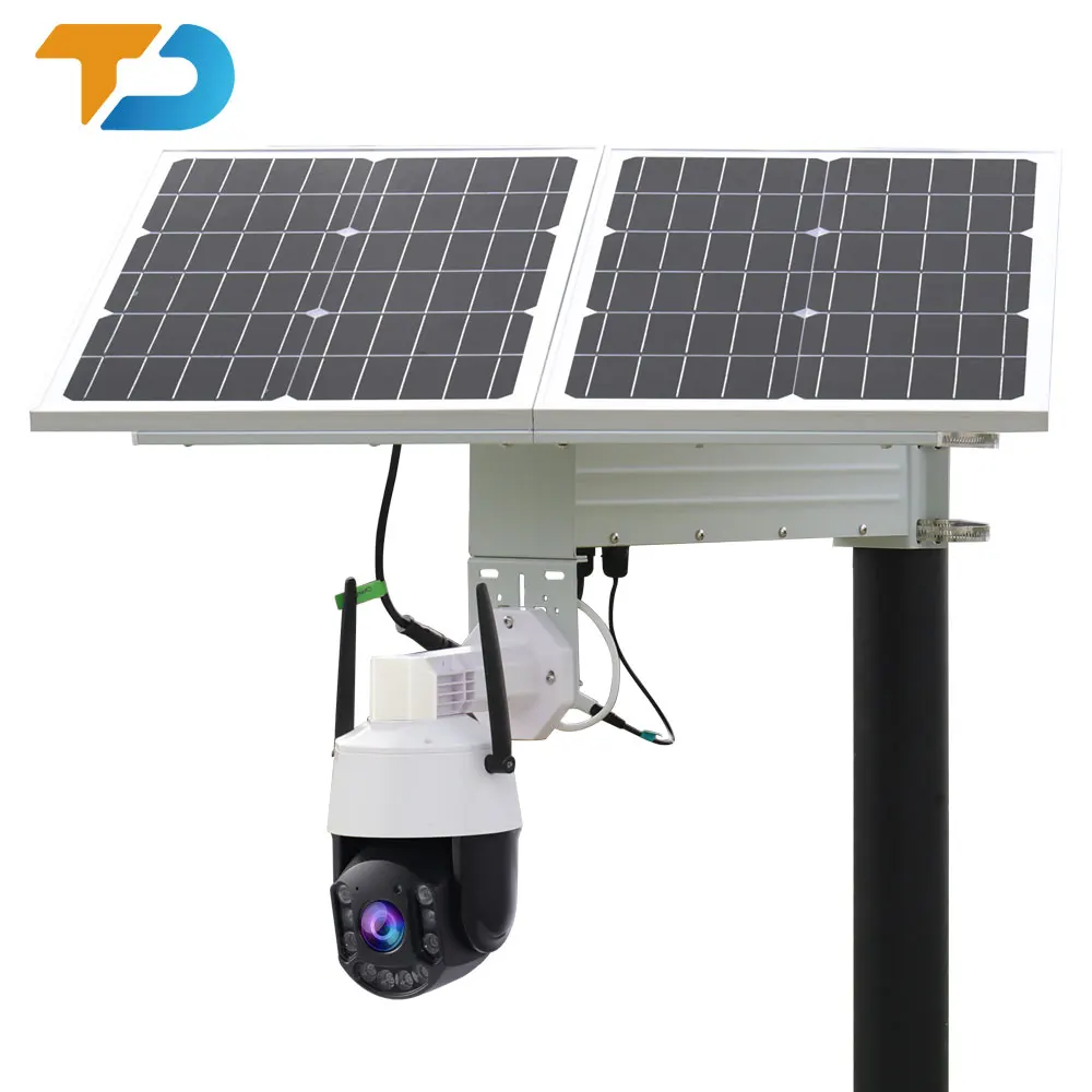 TecDeft ODM السيارات تتبع الإنسان GSM إنذار 4K 30X WIFI 5MP في الهواء الطلق بطارية تعمل بالطاقة الشمسية PTZ كاميرا تعمل بالطاقة الشمسية 4g بطاقة Sim #6