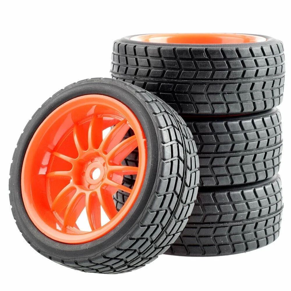 RC 6031-8005 Radial Tires Compound & Wheel 4P For HSP HPI 1/10 1:10 Racing Car