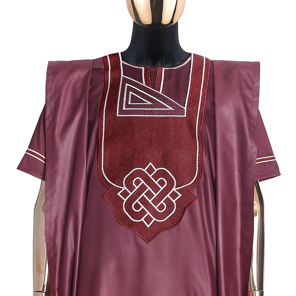 H&D African Men Clothing 3 Pieces Set Mens Dashiki Robe Shirt Pants Suit Short Sleeve T-shirt Wedding Party Attire Formal Outfit