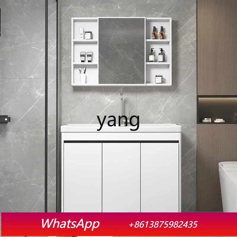 LH  thickened aluminum honeycomb cabinet ceramic laundry basin with rubbing board balcony laundry pool floor