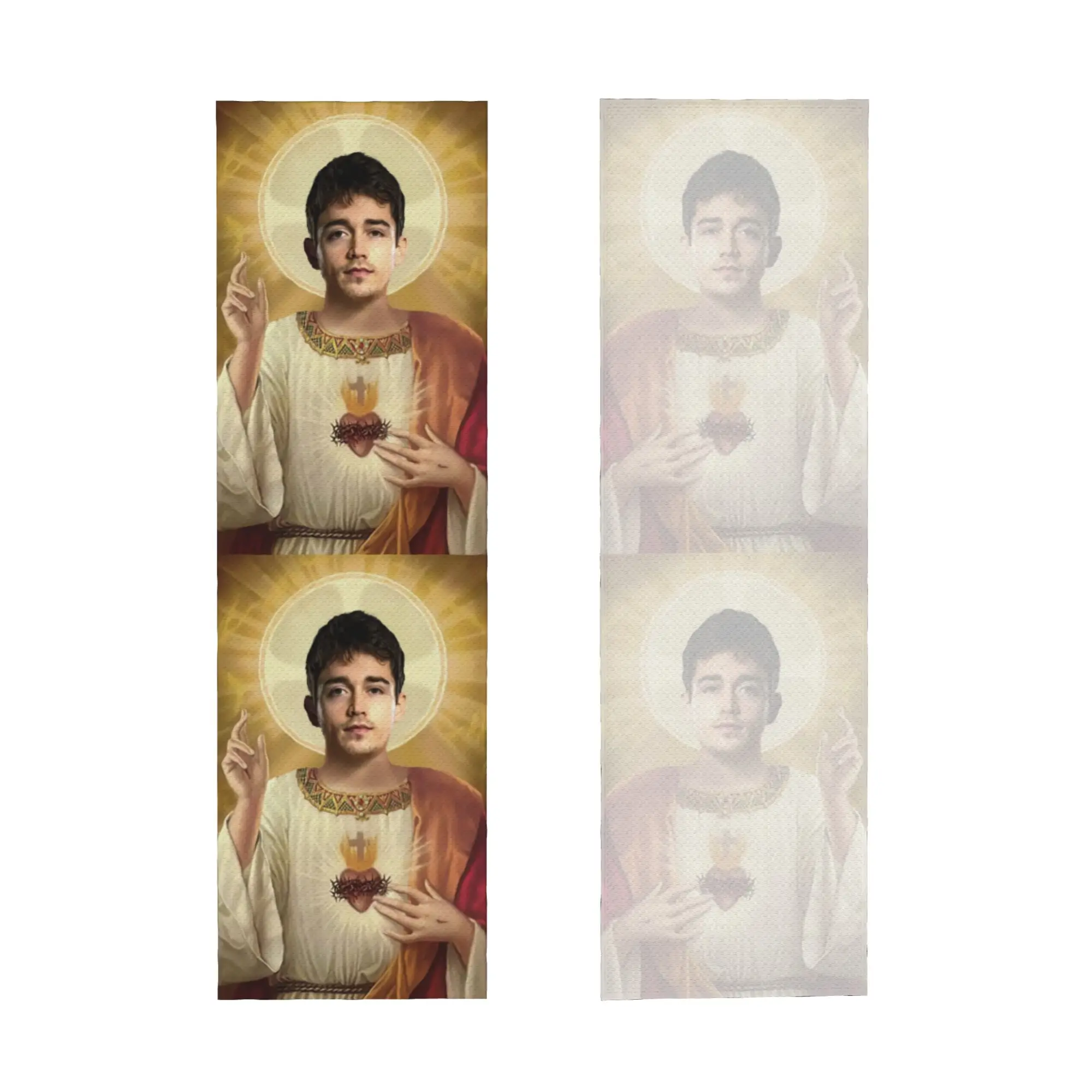 Saint Charles Monaco Formula One Driver Leclercs Jesus Cold Exercise Towel Face Towel Quick Dry  Bath Breathable Cold Towel