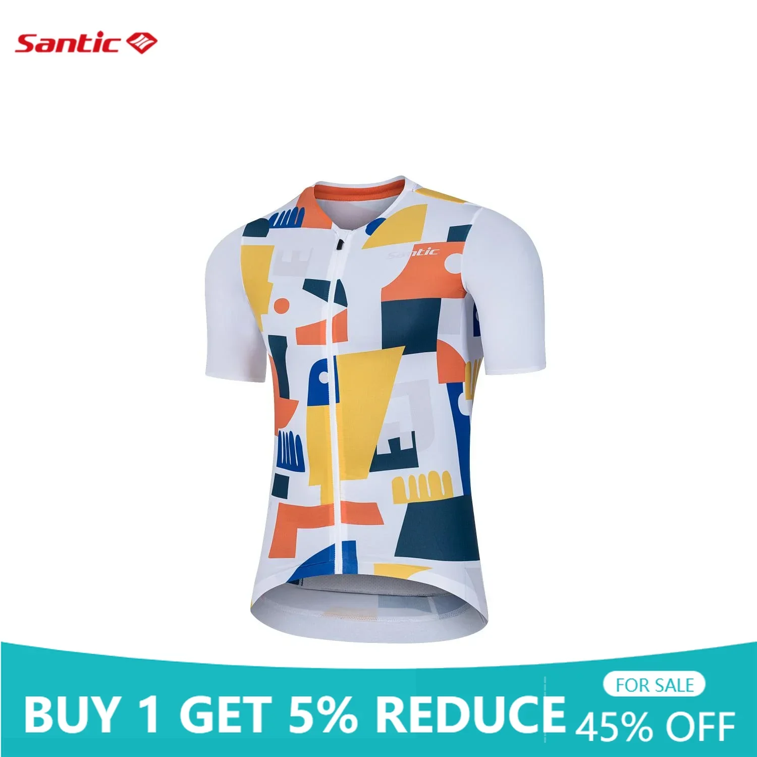 Santic Summer New Cycling Jerseys Men Short-sleeved Cycling jersey Clothing Bike Shirt MTB T-shirts Quick Dry