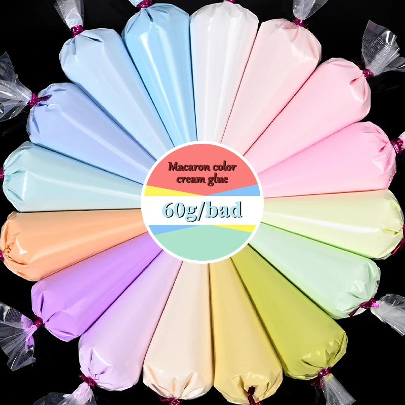 60g/Packung Macaron-Farbcreme-Kleber DIY Bastelbedarf Kuchendekoration Spritzcreme Neue Farbmischung Mehrfarbig Bestseller
