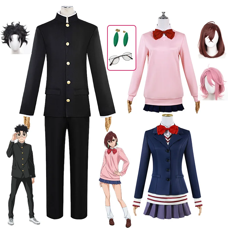 Anime DAN DA DAN Cosplay Momo Ayase Ken Takakura Cosplay Costume Wig Aira Shiratori Hoodie Uniform Set Men Women Party Outfit