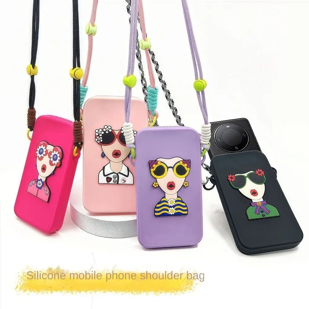 

Fashion Silicone Mobile Phone Bag Waterproof Large Capacity Phone Crossbody Bag Multifunction Shoulder Bag