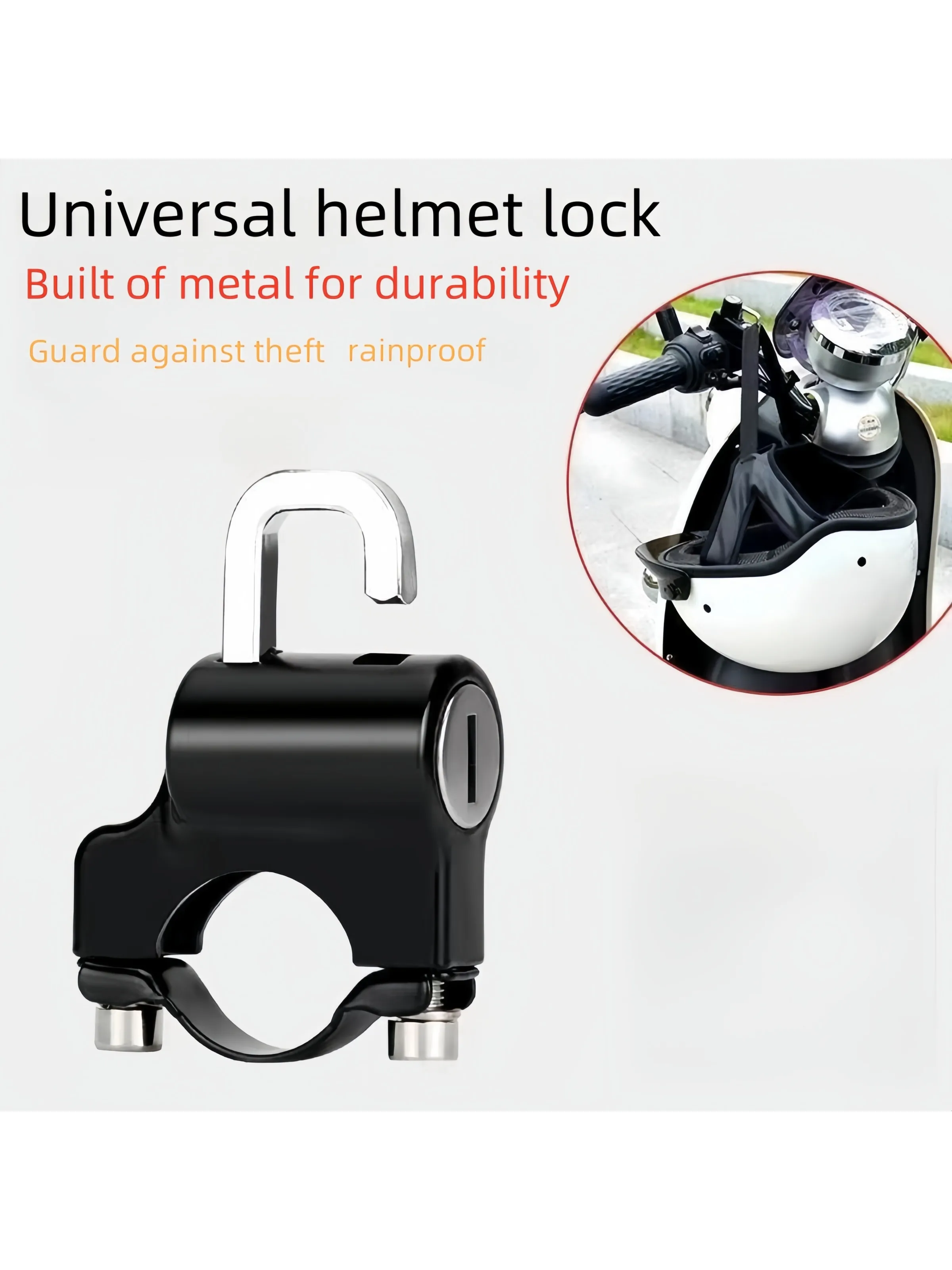 AliExpress DUTRIEUX Motorcycle Helmet Lock Aluminum Alloy Theft Proof Rainproof Universal Bike Safety Hook Durable Vehicle Security Accessory