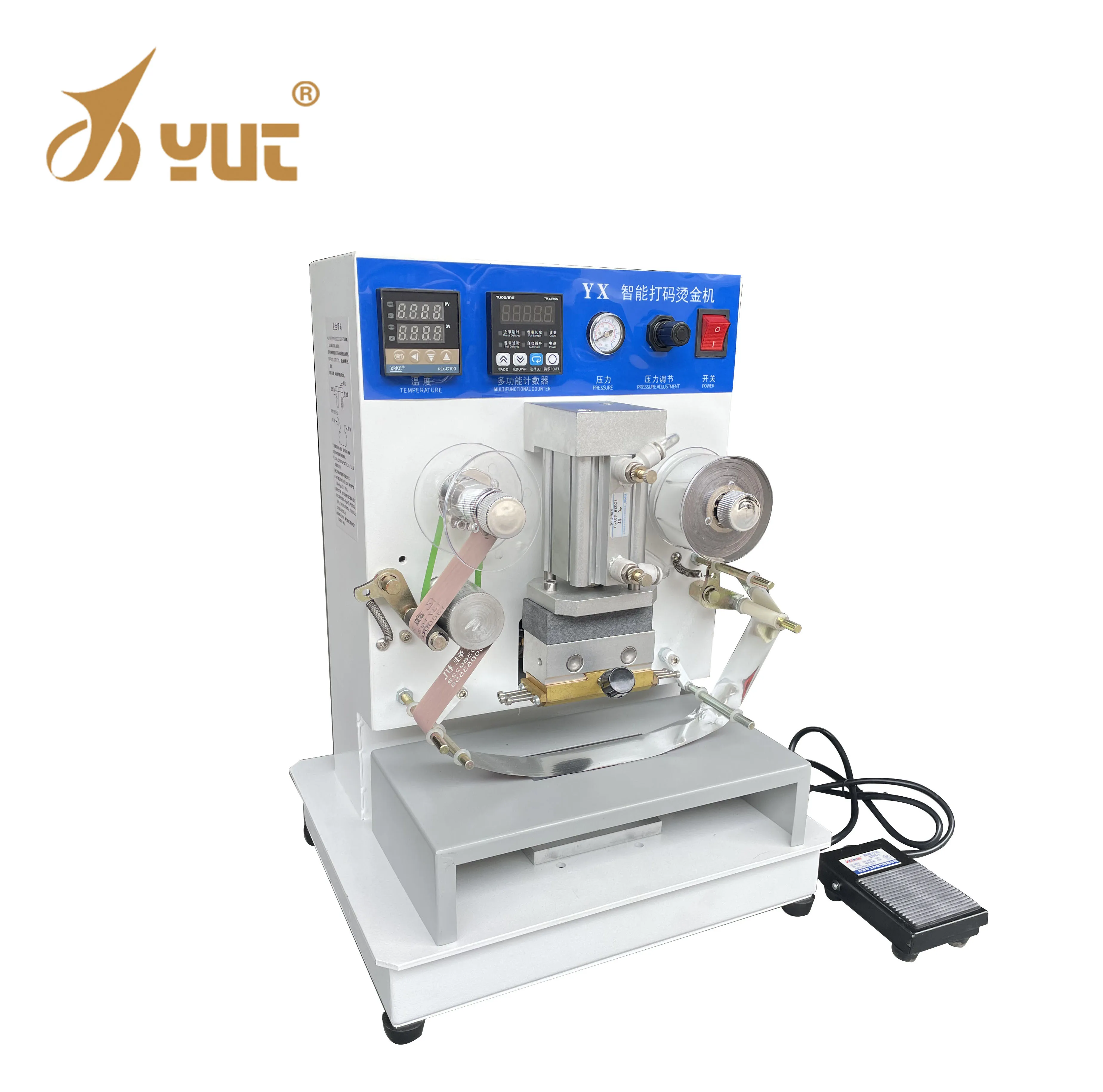 

YT-266 Shoe Date Printing Coding Machine Factory Use Code Dialing Hot Stamping Machine for Shoes