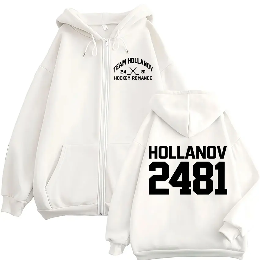 ความแข่งขันที่ร้อนแรงเชน ฮอลแลนเดอร์ ‌   อิลยา โรซานอฟ ฮอลลานอฟ 24 81 เสื้อฮู้ดซิปผู้ชายผู้หญิงเสื้อสเวตเตอร์มีซิปแขนยาวแจ็คเก็ต