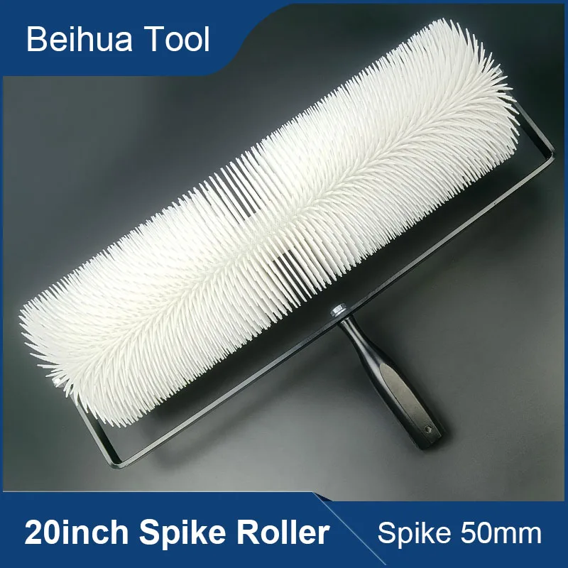 

20inch Spiked Roller Spike height 50mm Self-leveling Cement Tools Length 50cm Plastic Screed Spike Roller berry for Epoxy Floor