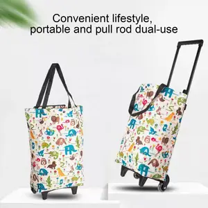 2 in 1 faltungsvoller Einkaufswagen, klappbare Räder -Einkaufswagen, tragbarer Supermarktwagen zum Aufstiegtreppe 8 Hauptverkäufe Carry Car Rolser - №4