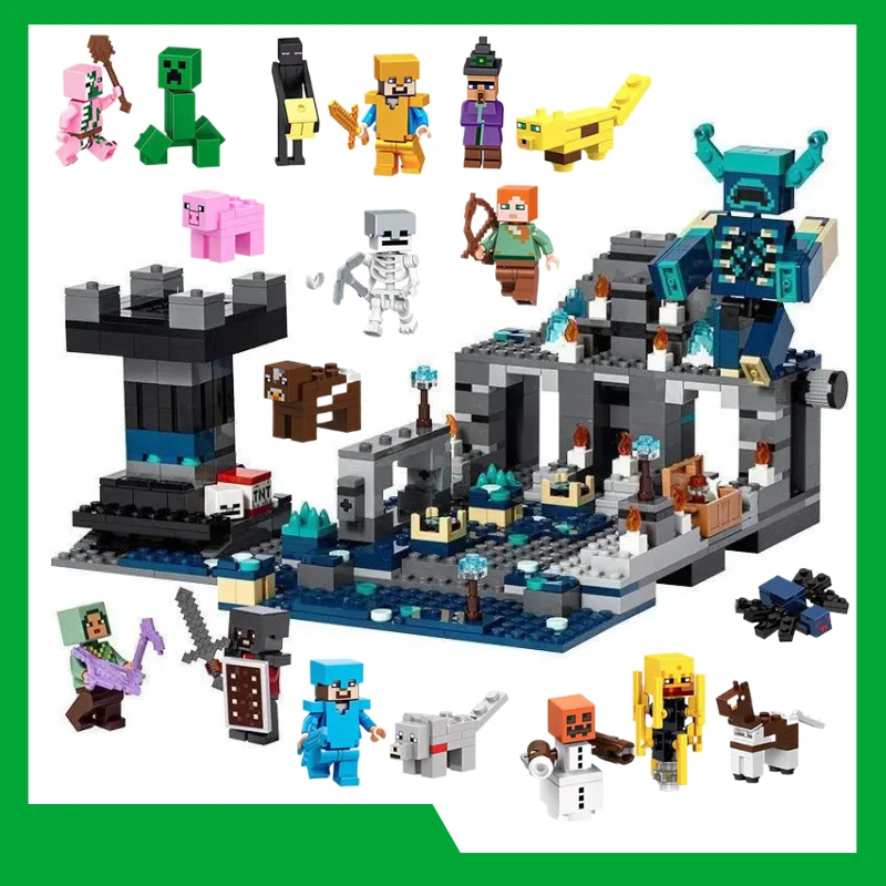 لعبة مجسمة لبنات البناء متوافقة مع 21246 لعبة مكعبات بناء العالم المظلم هدية عيد ميلاد للأطفال ألعاب ماين كرافت