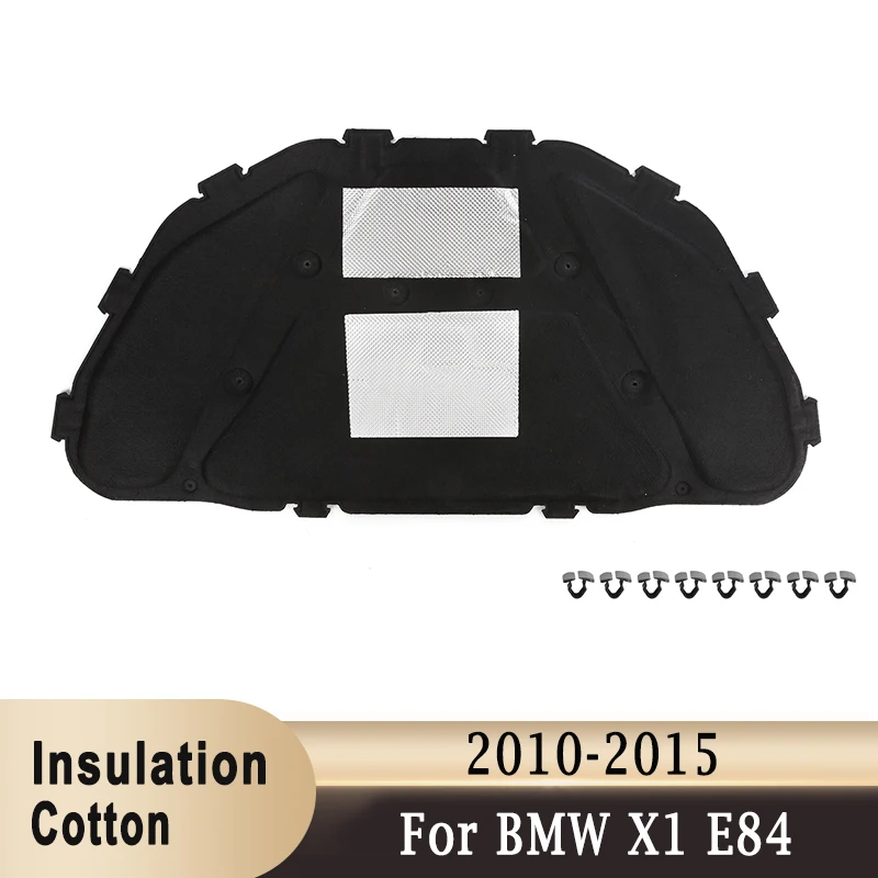 For BMW X1 E84 2010-2015 Front Hood Engine Sound Insulation Pad Soundproof Cotton Cover Thermal Heat Insulation Pad Mat 