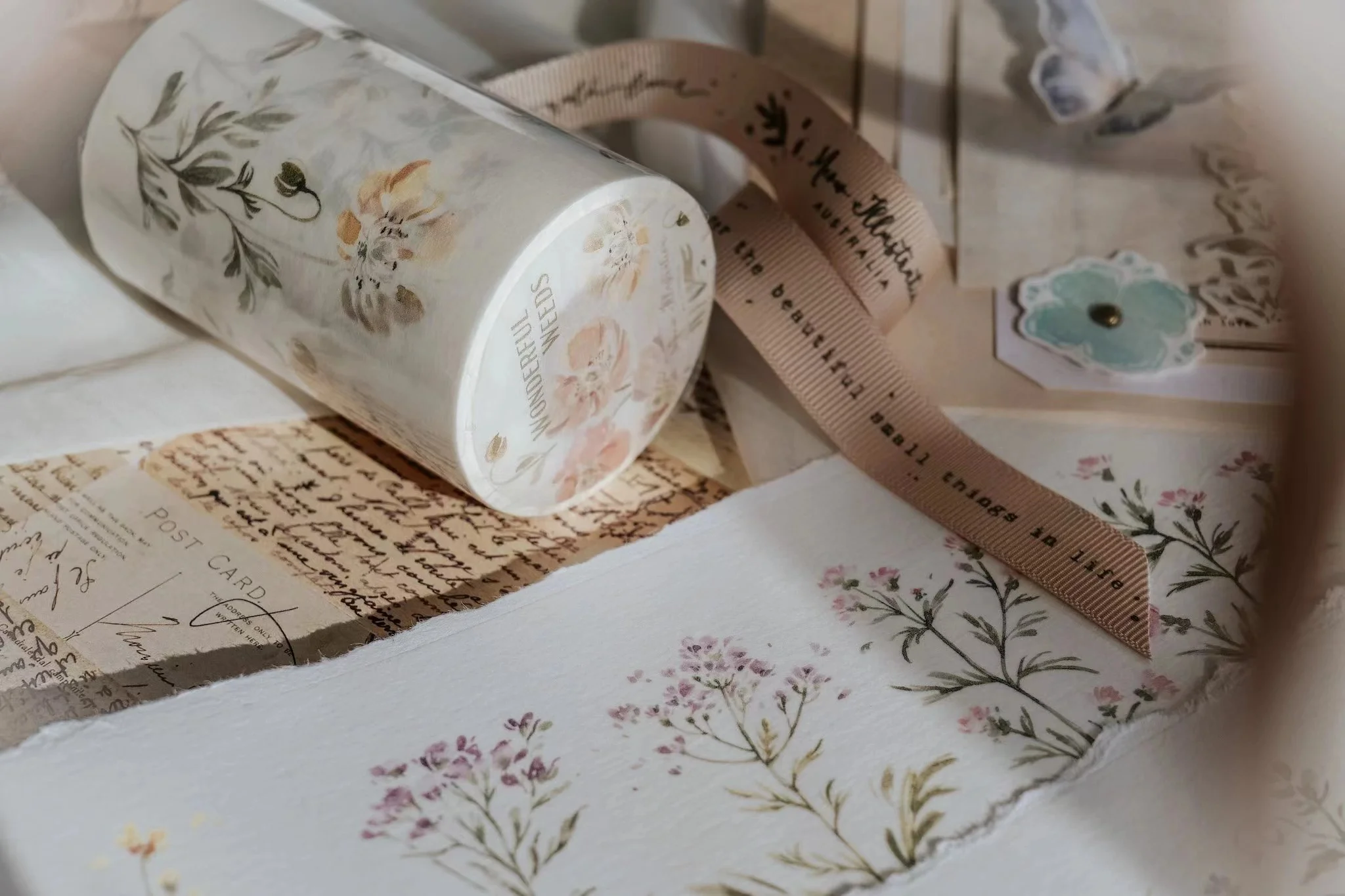 Meow Vintage Wonderful Weeds Washi Masking Tape for Planner Card Making DIY Scrapbooking Plan Decorative Sticker - view 5
