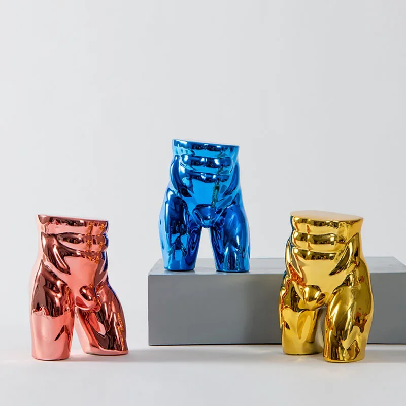 Home Decoration Creative Electroplated Nude Figure Statue Nordic Home Accessories Desktop Decor Colorful Trend Resin Figurines