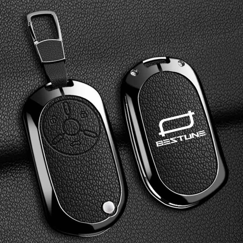 Zinc Alloy Leather Car Key Case Best Pentium Pony 2024 2025 Key Fob New Energy Vehicle Remote Key Box Key Case Accessories