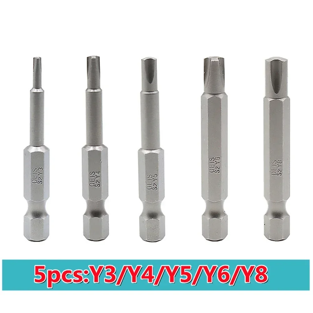 Imagem -03 - Magnético Hex Haste Tri-asa y Ponta Cabeça Chave de Fenda Bits Conjunto Multi-ferramenta Bits para Chave de Fenda Ferramentas Manuais Peças 50 mm