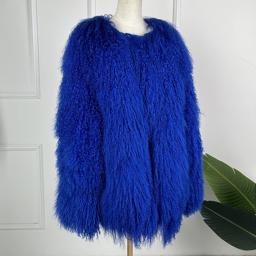 จริงมองโกเลียเสื้อขนสัตว์ Sheepskin JACKET สําหรับผู้หญิงธรรมชาติทิเบต Lamb FUR ที่ขายดีที่สุดขนสัตว์จริง