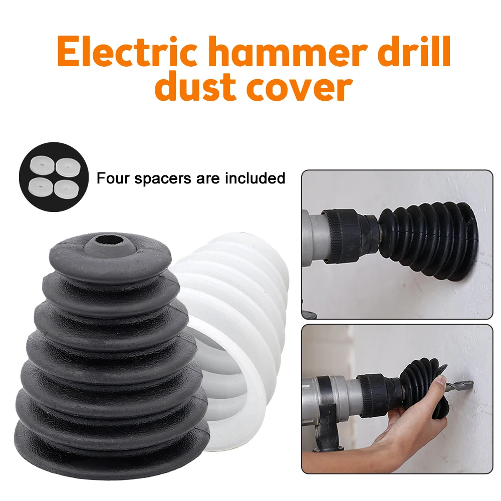 

Electric Hammer Dust Cover Rubber Impact Drill Pick Up Ash Catcher High Elasticity Dust Collector Device Power Tool Accessories