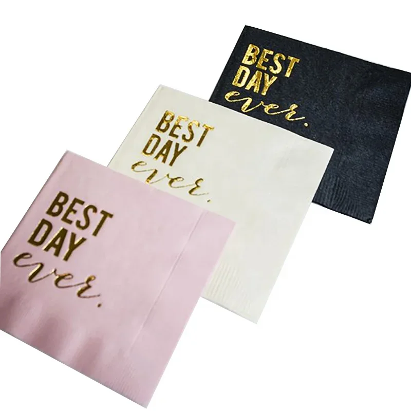 

Hot stamping printing color decorative cocktail paper napkin Christmas paper dinner napkins