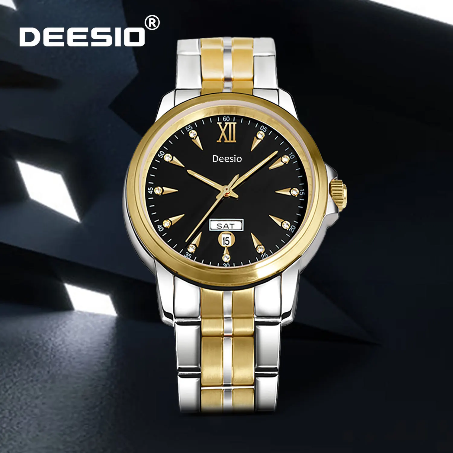 deesio-メンズ-クロノグラフ-ウォッチ-日本製-クォーツムーブメント-ステンレススチール-30m-防水-ダイヤル-デイト-ビジネス-カジュアル腕時計