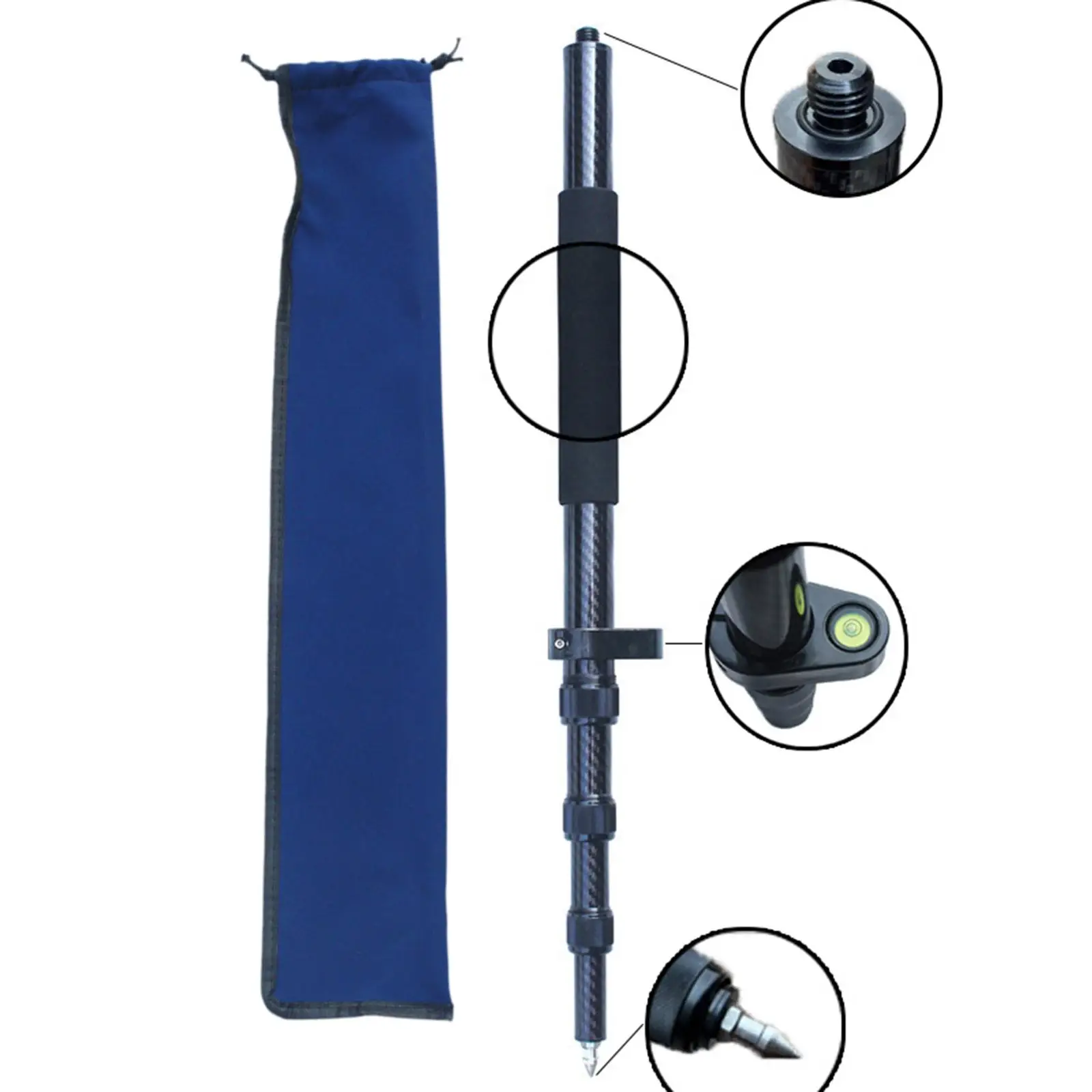 Telescopic Centering Rod Surveying Pole 150cm Practical Easy to Use Lightweight
