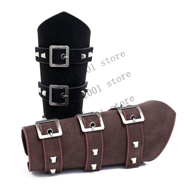 1 Pc Medieval Pu Leather Archery Arm Guard Forearm Guards Adjustable Bow Arm Protector Knight Armband Bracelet