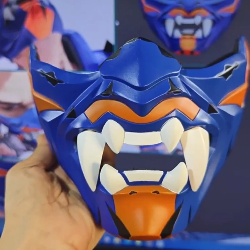Accesorios de Cosplay, máscaras de media cara, accesorios de juego de rol, máscaras de Anime para Halloween, accesorios de disfraz de fiesta de Anime