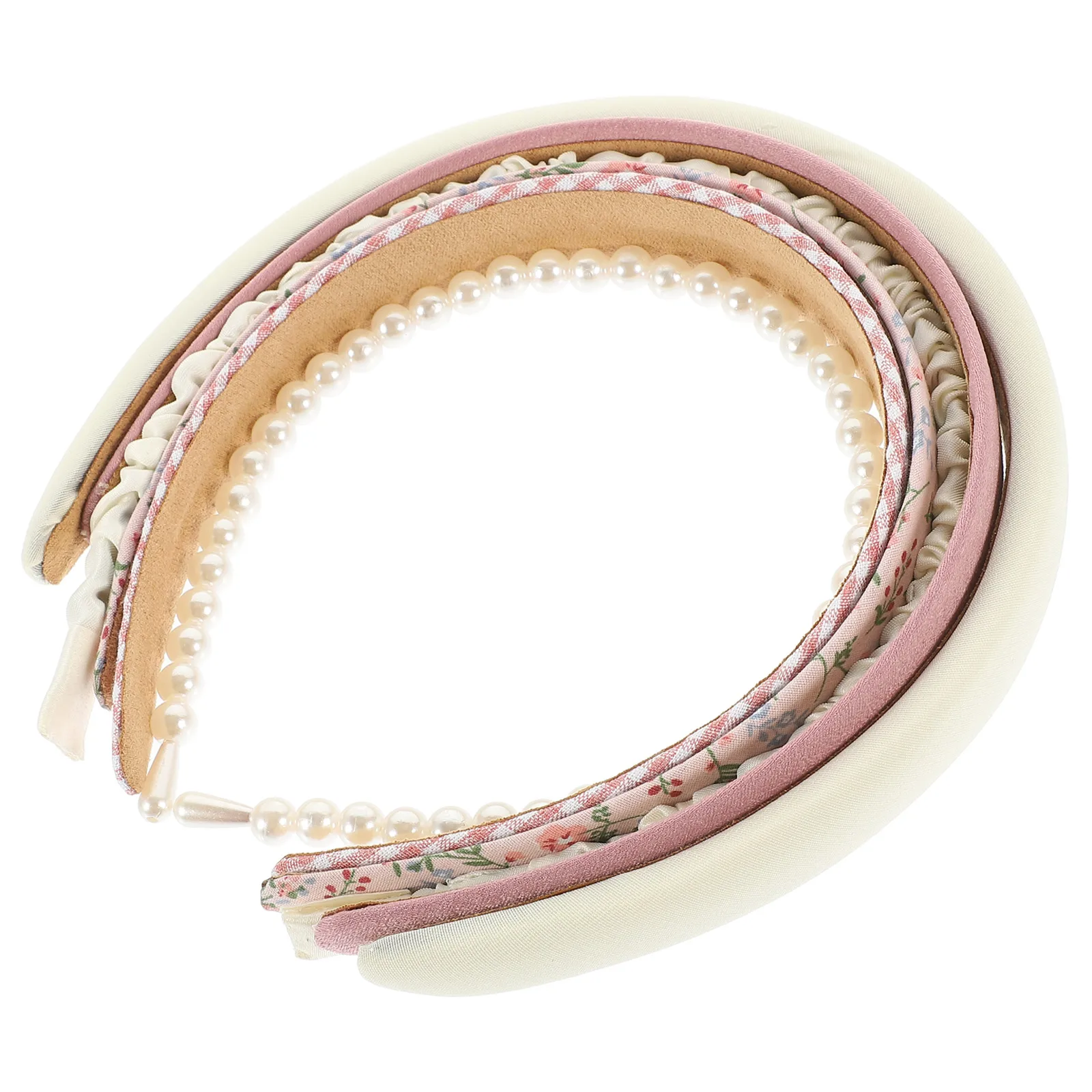 

6pcs Women Headbands Pink Solid Flower Design Long Lasting Durable Girls Hairband Set Wide Spa Bands Hair Accessories Hair