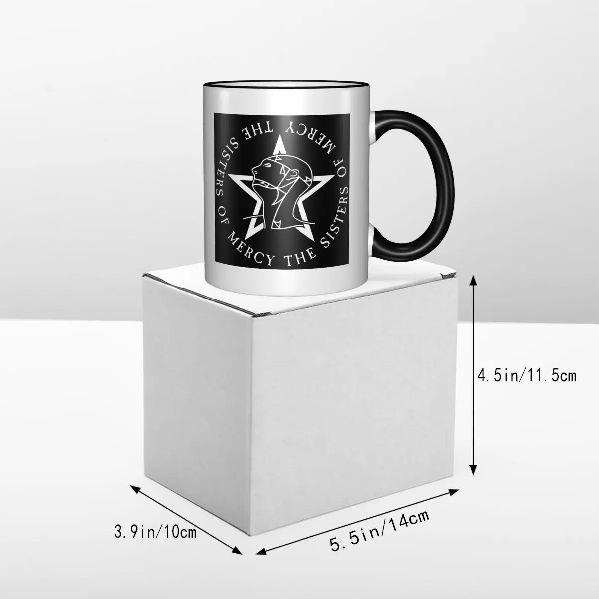 Round Text Logo - Goth - The Sisters Of Mercy Mug Funny Ceramic Coffee Cups Tea Mugs Milk Cup Drinkware Gifts for Woman Man