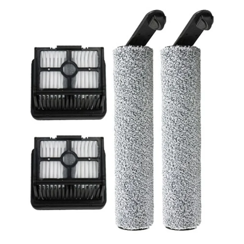 4PCS Replacement Parts for H12PRO/H12Pro Plus /M13Beta Floor Scrubber Machine Rolling Brush Hepa Filter