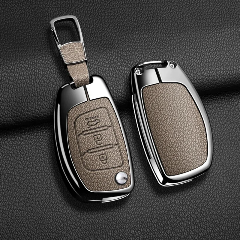 Auto-Zubehör Schlüsselhülle für Hyundai Creta I20 Tucson Elantra Santa Fe 2016 2017 2018 Klappschlüssel-Schutz – Detail 7