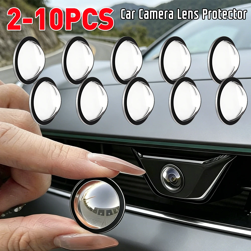 2-10PCS 9H Hardness Car Camera Protective Cover HD Clear Anti-Scratch Waterproof Dustproof for Vehicle Dashcam Backup Camera