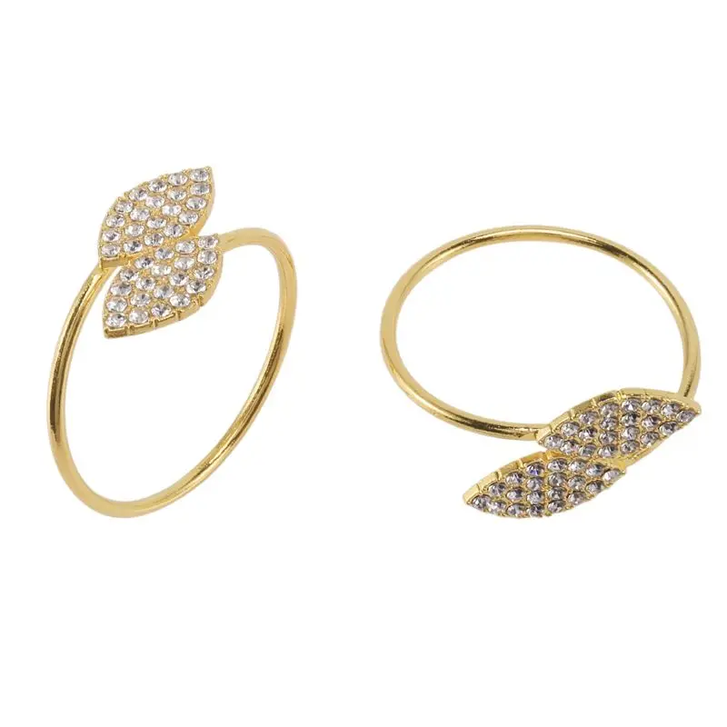 

ABBY-кольцо для салфеток, 36 шт. металлический держатель для колец для салфеток для украшения обеденного стола на свадьбу (листовое золото)