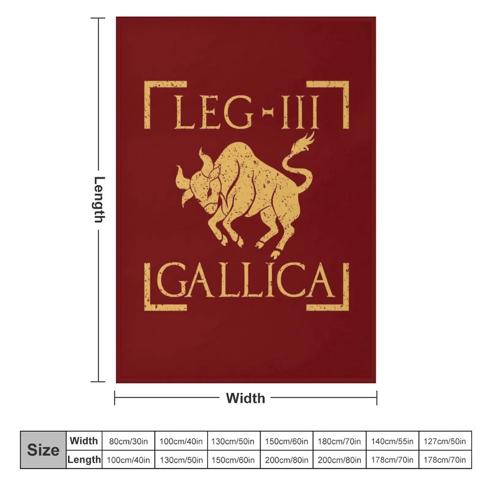 Legio III Gallica Taurus Bull Emblem Roman Legion Throw Blanket Sofa Decoratives Polar Designers Blankets