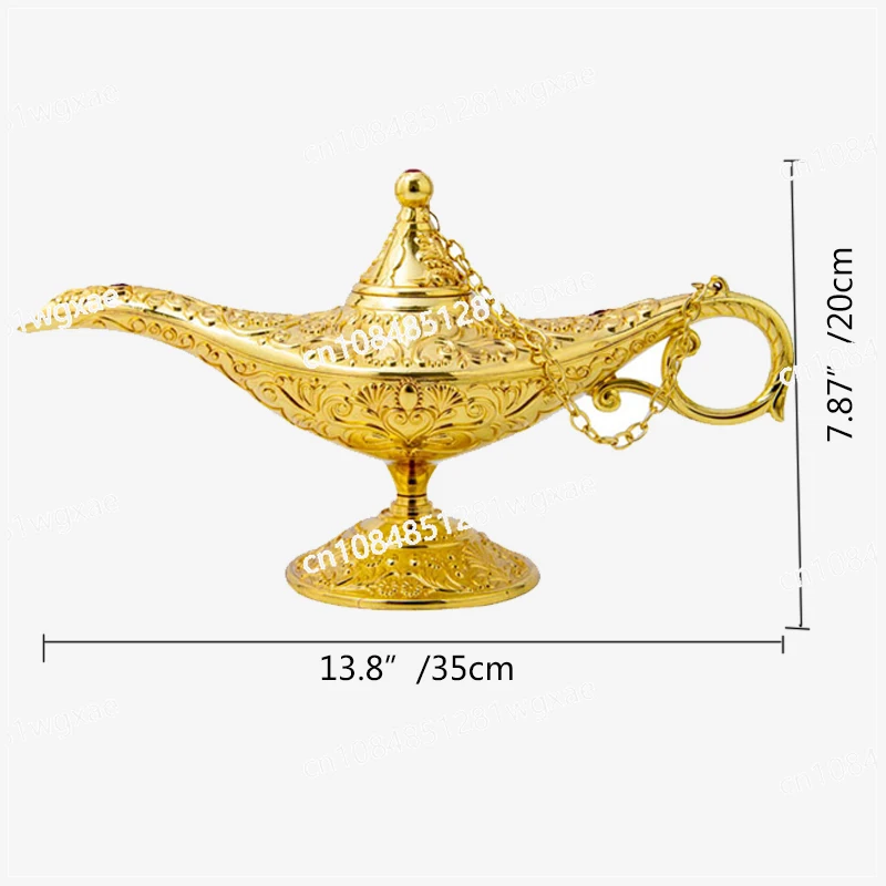 

Aladdin Lamp 35cm Large Aladdin Magic Lamp Decoration Home Accessories Russian Characteristics Retro Living Room Decor Ornament