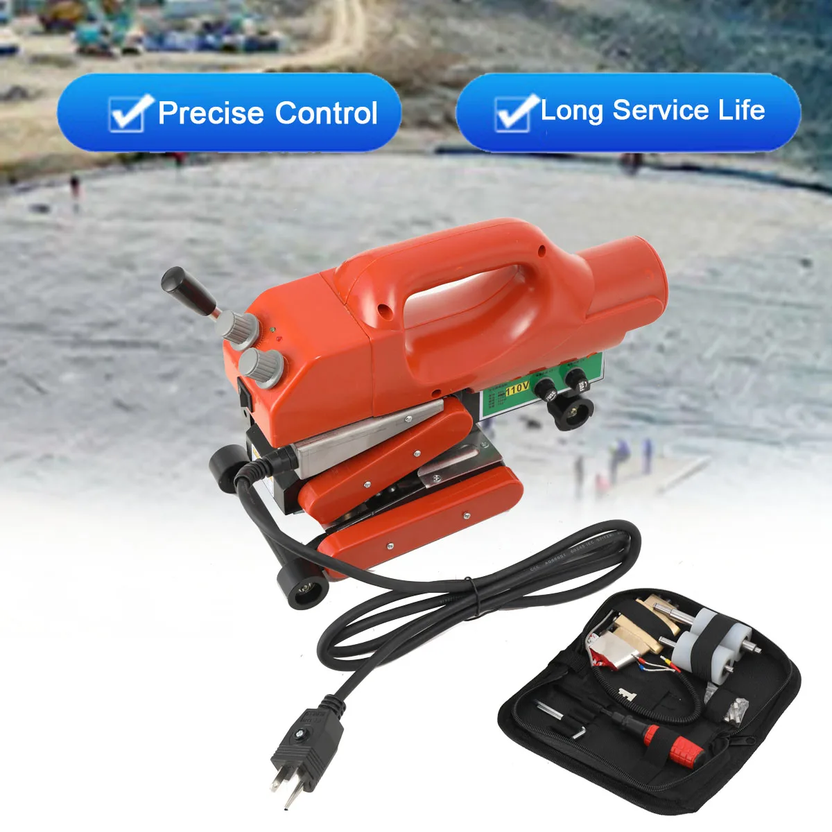 

Overlap Sealing Welding Machine for Geomembrane Hot Wedge Welding Tool Plastic Hot Wedge 110V 10CM Plastic Layer Overlap Sealing