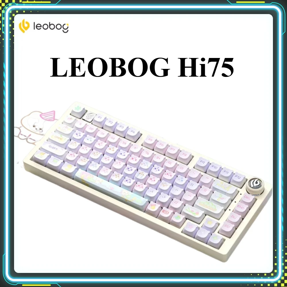 

Рекламные продукты LEOBOG Hi75, игровая клавиатура, горячая замена, проводная механическая клавиатура из алюминиевого сплава, ПК, офисные подарки