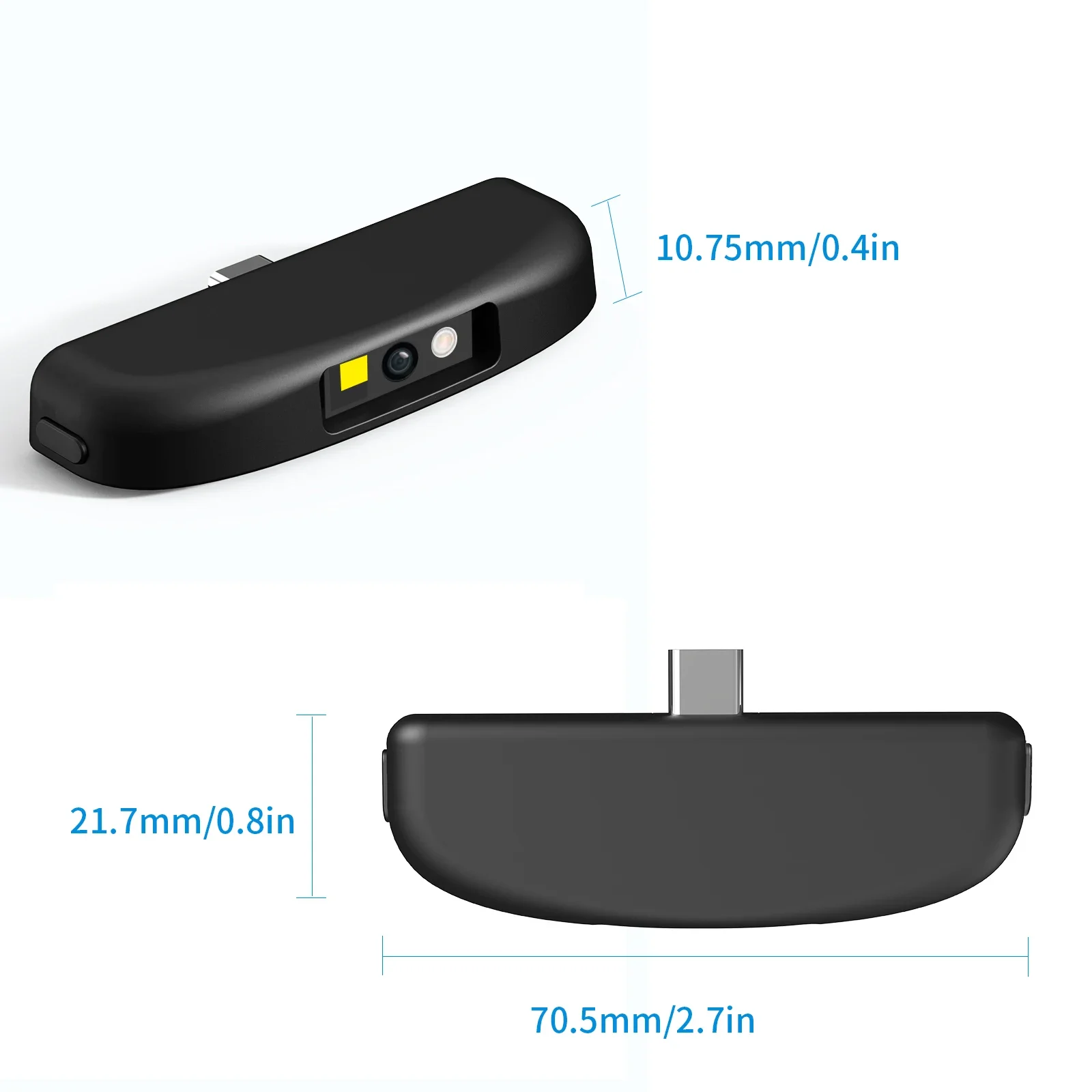 Symcode 4090 Mini 2D with Type C Interface Phone Mate Barcode Scanner Black Stock All 1D 2D Bar Code and Screen Code 32 Bit CMOS