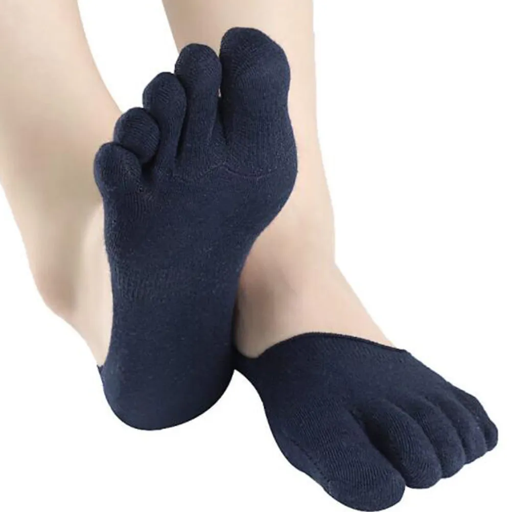 

5 пар невидимых хлопковых носков-невидимок с низким вырезом, дышащие, эластичные, с пятью пальцами, для женщин, для летней повседневной носки