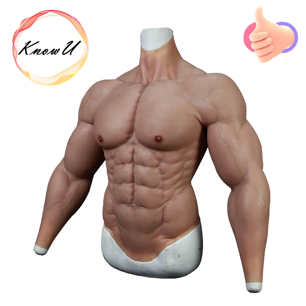 

KnowU-Silicone Muscle Chest Enhancement Muscle Suit with Arm Muscle Unicorn Arm Vein Vascular Muscle Display for Cosplay Jacket