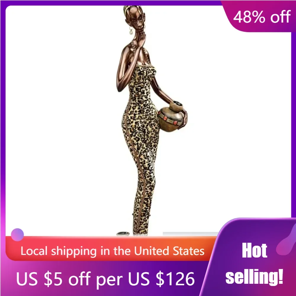 African Water Gatherer StatueFreight Free Home Decorations Sculptures & Figurine Sculptures and Statuettes Decoration Crafts