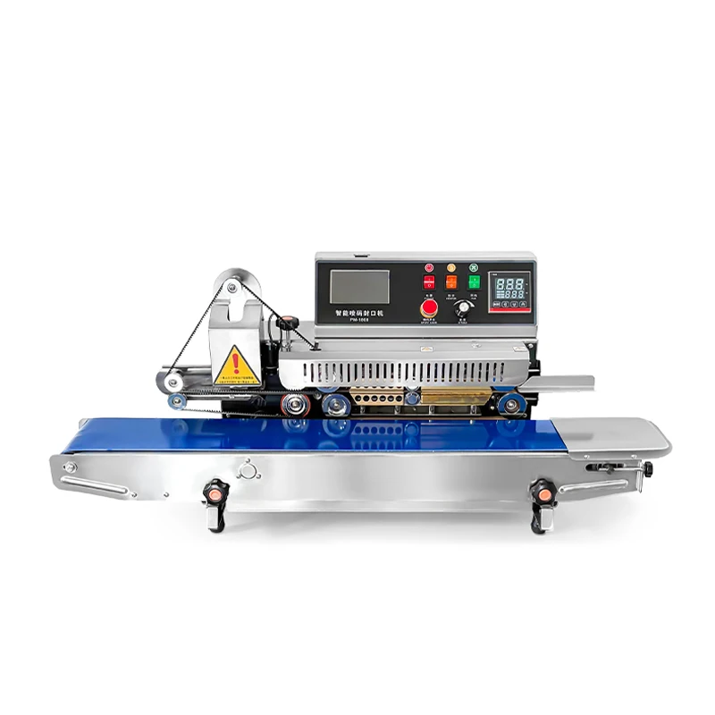 آلة ختم أكياس الطباعة النافثة للحبر الأوتوماتيكية مع طابعة برمز دفعة التاريخ لآلة تعبئة الأكياس من رقائق الألومنيوم البلاستيكية PM-1800 #1