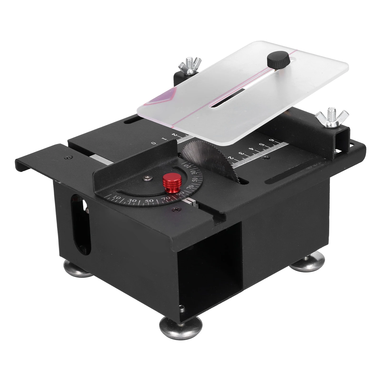 Mini Table Saw Woodworking Table Saw Adjustable Cutting Machine 100W 6000RPM 7 Gear Speed Regulation Cutting Polishing Tools